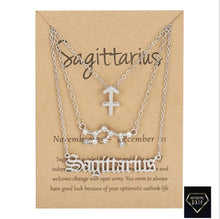 Load image into Gallery viewer, 3 pc Zodiac Necklace
