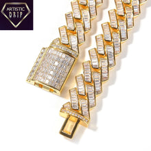Load image into Gallery viewer, 20MM Baguette Prong Cuban Link Bracelets