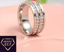 Load image into Gallery viewer, 2 Row CZ Diamond Flooded Ring