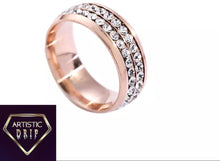 Load image into Gallery viewer, 2 Row CZ Diamond Flooded Ring