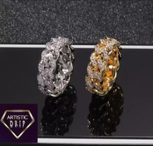 Load image into Gallery viewer, Iced Out Cuban Link Ring
