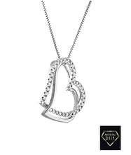 Load image into Gallery viewer, Double Diamond Heart Pendant in 14k Gold