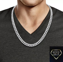 Load image into Gallery viewer, Sterling Silver Cuban Chain Necklace