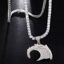 Load image into Gallery viewer, Iced Out Ocean Wave pendant