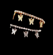 Load image into Gallery viewer, Diamond Tennis Chain Butterfly Anklet
