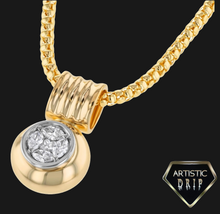 Load image into Gallery viewer, .50 CT.T.W Vintage Inspired Diamond Pendant in 14k Gold
