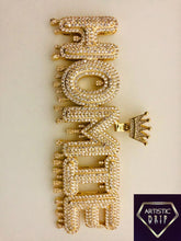 Load image into Gallery viewer, Iced Out Drippy Letter Style Name Pendants.
