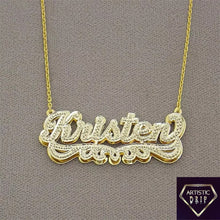 Load image into Gallery viewer, Double Gold Plated Name Necklace
