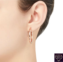 Load image into Gallery viewer, 14K Gold Hoop Earrings - 3mm x 30mm
