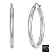 Load image into Gallery viewer, 14K Gold Hoop Earrings - 3mm x 30mm
