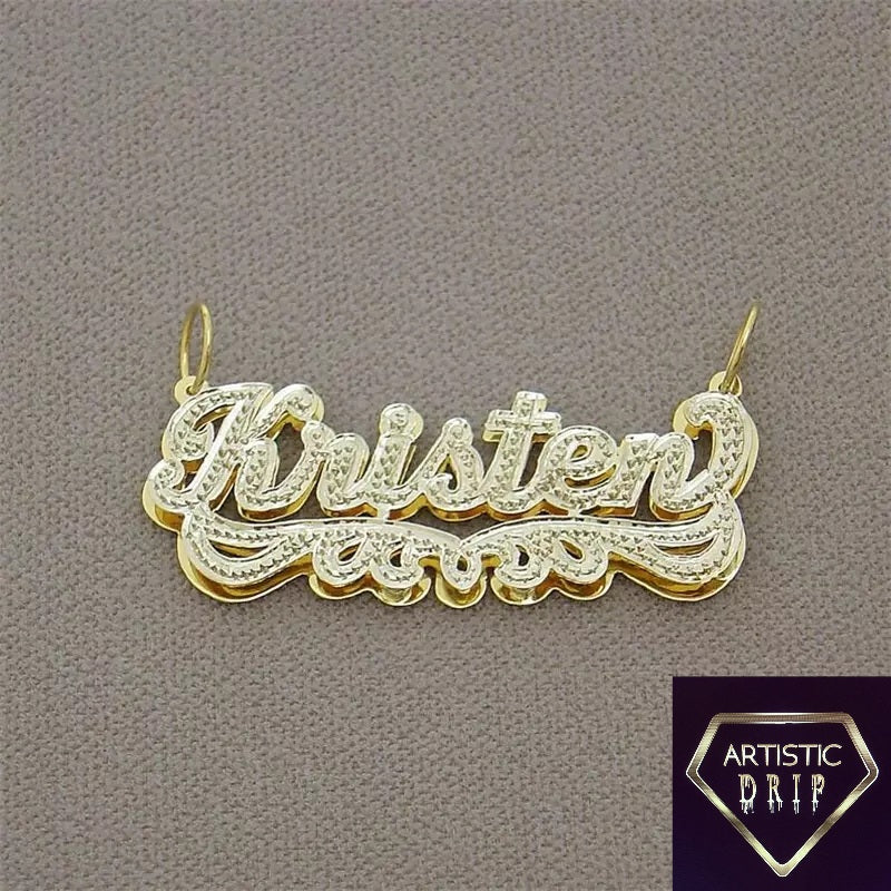 Double Gold Plated Name Necklace