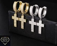 Load image into Gallery viewer, Iced Out Cross Earrings
