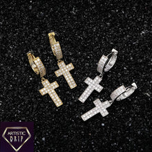 Load image into Gallery viewer, Iced Out Cross Earrings
