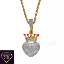 Load image into Gallery viewer, Iced Out Queen of My Heart Pendant
