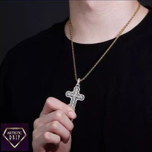 Load image into Gallery viewer, Iced out cross pendant
