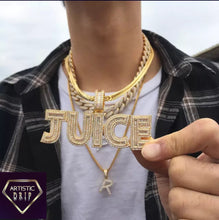 Load image into Gallery viewer, Iced Out Baguette Custom Name Pendant
