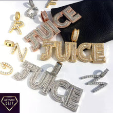 Load image into Gallery viewer, Iced Out Baguette Custom Name Pendant
