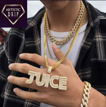 Load image into Gallery viewer, Iced Out Baguette Custom Name Pendant
