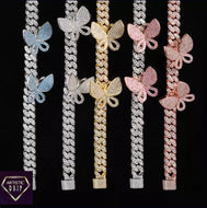 Ladies Diamond Flooded Butterfly Choker