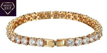 Load image into Gallery viewer, 14kt Gold Plated Tennis Bracelet
