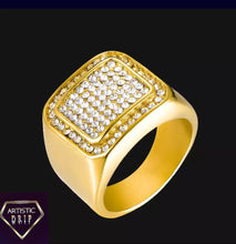 Load image into Gallery viewer, Mens Iced Out Square Ring
