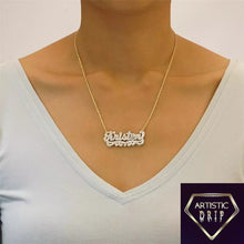 Load image into Gallery viewer, Double Gold Plated Name Necklace
