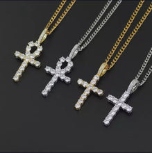 Load image into Gallery viewer, Iced Out Cross\Ankh Pendant
