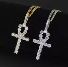 Load image into Gallery viewer, Iced Out Cross\Ankh Pendant
