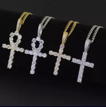 Load image into Gallery viewer, Iced Out Cross\Ankh Pendant
