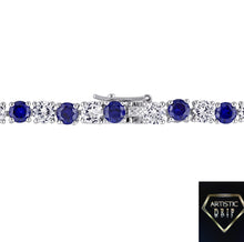 Load image into Gallery viewer, Gemstone Tennis Bracelet in Sterling Silver, 7.25&quot;
