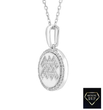 Load image into Gallery viewer, Diamond Zodiac Symbol Pendant in Sterling Silver
