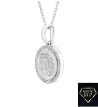 Load image into Gallery viewer, Diamond Zodiac Symbol Pendant in Sterling Silver
