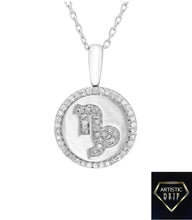 Load image into Gallery viewer, Diamond Zodiac Symbol Pendant in Sterling Silver
