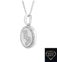 Load image into Gallery viewer, Diamond Zodiac Symbol Pendant in Sterling Silver
