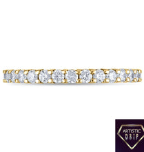 Load image into Gallery viewer, 17-Stone Shared-Prong Diamond Band in 14K Gold
