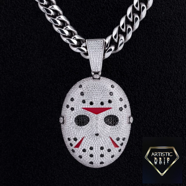 Horror Hockey mask pendant