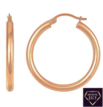 Load image into Gallery viewer, 14K Gold Hoop Earrings - 3mm x 30mm
